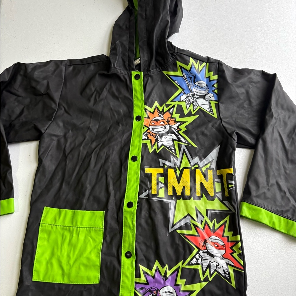 Nickelodeon Black and Green TMNT Raincoat
